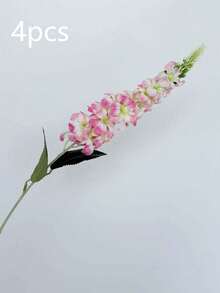 29.2英寸粉色满天星仿真花，翠雀花丝绸花，长茎风信子仿真花，质感逼真，适用于婚礼、家居、户外派对花艺布置、桌面装饰、花园、酒店、酒吧、厨房、壁炉花瓶装饰、秋季万圣节、感恩节、圣诞节派对用品、DIY拱形花环装饰、女孩礼物 - 粉色 - 查看 9