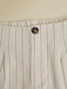 Franclia Women's Striped Pleated Button Casual Versatile Wide Leg Pants For Daily Wear - Multicolor - View 5