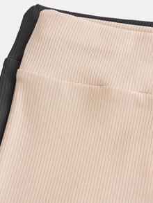 SHEIN Girlism 少女修身休闲圆领背心和骑行短裤多件套 - 深灰色 - 查看 17