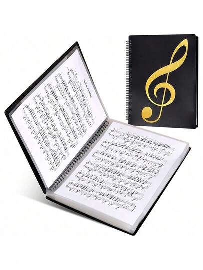 Bìa đựng nhạc, Bìa đựng nhạc A4 bền chắc với 20 ngăn, Bìa xoắn ốc có thể viết dành cho dàn hợp xướng, A4 - Bìa lưu trữ hồ sơ nhạc - Chất liệu PP chất lượng cao, có keo dán, dành cho dàn hợp xướng, ban nhạc, ca đoàn, nhạc sĩ, người biểu diễn.