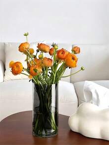 1PC Cylinder Anti Tip Vase Hydroponic Flower Arrangement Grows In Water Perfect For Living Room Decor Wedding Party Decoration Birthday Graduation Gift Home Room Decor - A - View 6