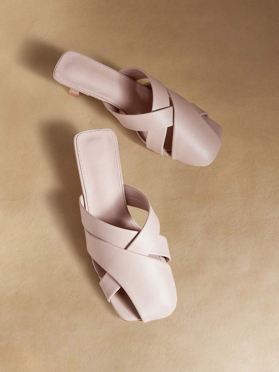 Rosivie Women's Fashionable Versatile High Heel Sandals, Summer - Apricot - View 1