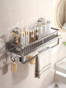 Wall-Mounted Storage Rack, Bathroom Corner Storage Rack, Bathroom Towel Bar Hook, Toilet Storage Tools, Shower Room Storage Rack, Bathroom Accessories, Suitable For Storing Items In Kitchens, Bathrooms, Balconies And Other Places. - Multicolor - View 8