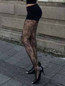 DAZY Women's Lace Leggings Summer - Black - View 3