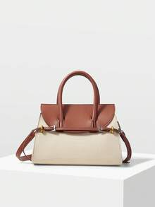 MOTF PREMIUM WOMEN HANDBAG - white brown - View 3
