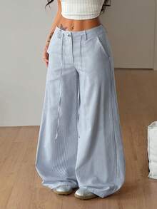 Coolane 灰色条纹女裤 - 灰色 - 查看 1