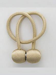 1PC Curtain Tieback Magnetic Holder Cord Strap Decorative Tie Band Headphone Cable Organizer Hook Home Accessory - A - View 5