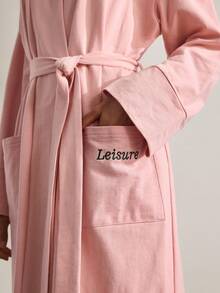Ocili Soft & Comfortable Embroidered Women Loungewear Robe - Pink - View 4