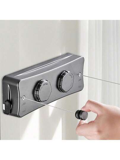 Dây phơi quần áo trong nhà có thể thu gọn, dây phơi quần áo ngoài trời không bị chùng, dây phơi quần áo chịu lực cao có thể thu gọn, chất liệu thép không gỉ gắn tường.