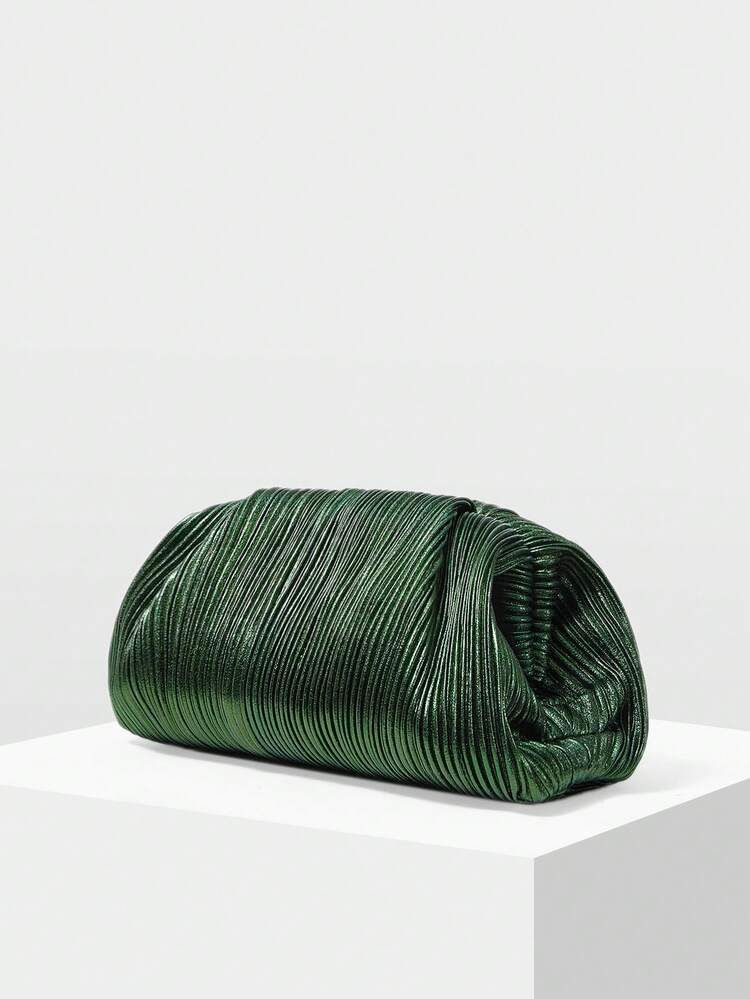 LADIES CLUTCH BAG, EXQUISITE MINIMALIST PLEATED DINNER BAG