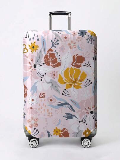 ROMWE Kawaii Modern Abstract Floral Pattern Luggage Protection Cover, Suitable For 18-32 Inch Luggage Covers, Luggage Handle Gloves, Travel Accessories