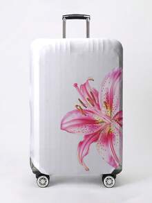 ROMWE Kawaii Vỏ bọc bảo vệ hành lý họa tiết hoa ly hồng, phù hợp với hành lý có kích thước từ 18-32 inch, bao tay cầm hành lý, phụ kiện du lịch. - Hoa huệ - Xem 1