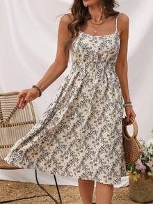 Breezaya Plus Size Spring French Countryside Summer Vacation Casual Elegant Dress - Multicolor - View 5