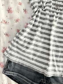 Glimmora Summer Casual Retro Y2K Striped Women Camisole - Multicolor - View 3