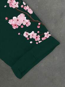 Manfinity EMRG Quần thể thao nam dáng rộng, có dây rút, họa tiết hoa, kiểu dáng thường ngày. - Màu xanh lá cây đậm - Xem 7