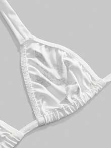 ROMWE Gothic Cross Triangle Bralette With Halter For Women - Multicolor - View 4