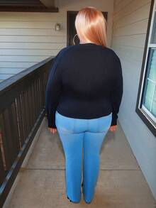 Enliva Cárdigan de talla grande de unicolor con cuello en V y manga larga, para el invierno - Negro - Ver 3