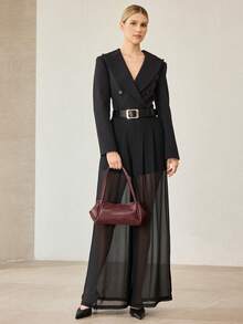 MOTF BOLSO DE HOMBRO PARA MUJER, EXQUISITO BOLSO BURDEOS, VERSATILIDAD DIARIA SIMPLE - Borgoña profundo - Ver 8