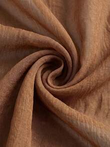 Aveloria Modichic Elegant Romantic Versatile French Style Sleeveless Shirt For Women, White Textured Crinkle Sheer Multi-Layer Ruffle Collar Design - Rust Brown - View 7