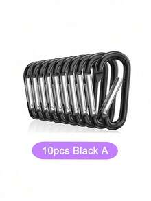 5/10/30/50个装登山扣钥匙圈散装弹簧钩钥匙链夹铝制D形环小登山扣，适用于背包旅行、露营、徒步旅行 - 彩色 - 查看 12