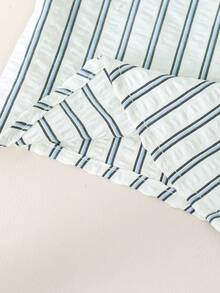 Teen Boys Casual Striped Shirt & Shorts 2 Pieces Set - Multicolor - View 5