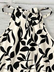 SHEIN LUNE 女士蓝白碎花吊带背心，适合春夏度假穿着，春季女装，夏季女装，夏季上衣，夏季休闲上衣，女士休闲装，夏季上衣 - 彩色 - 查看 5