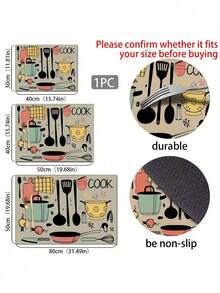 1 tấm lót bếp có họa tiết, thích hợp dùng cho máy pha cà phê, lau khô chén đĩa, làm tấm lót bàn ăn. - Nhiều màu - Xem 4