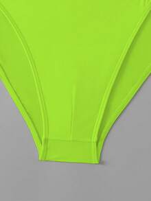 ZELFYO Men's Solid Color Metal Decor Sexy Beach Triangle Swim Trunks, Holiday - Mint Green - View 5