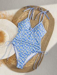 Swim Mod Women's One-Piece Swimsuit, Sexy Casual Vacation Minimalist Adjustable Strap One-Piece Swimwear, Spring/Summer - Multicolor - View 8