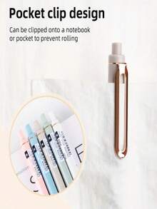 5 Piezas Juego de Bolígrafos de Gel Retráctiles de 0.5mm, Agarre Cómodo y Tinta de Larga Duración, Bolígrafos Versátiles para Uso Diario, Papelería de Oficina y Regalos Perfectos de Graduación - Multicolor - Ver 6
