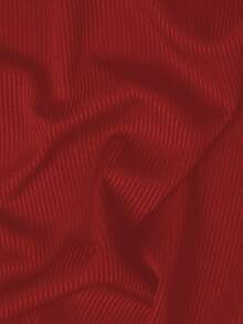 Manfinity Dauomo Camiseta de tirantes casual de unicolor acanalada para hombre - Rojo - Ver 4