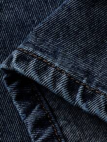 DAZY Women's Regular Waist Loose Straight Leg Casual Cropped Jeans - Dark Wash - View 6