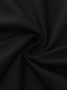 SHEIN Franclia Bộ jumpsuit satin thanh lịch không dây vai, xếp ly, có chi tiết nơ phía sau dành cho nữ. - màu đen - Xem 5