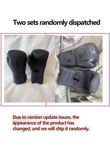 1 đôi găng tay đấm bốc lưới thoáng khí màu đen bóng, găng tay tập luyện MMA unisex dành cho người lớn, thích hợp cho phòng tập thể dục và sử dụng tại nhà. - màu đen bóng - Xem 7