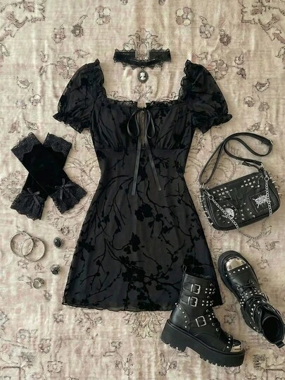 EgrlEra 女士性感紧身迷你连衣裙，系带腰身设计，植绒面料