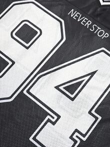 Manfinity EMRG Áo thun nam ngắn tay cổ chữ V in họa tiết tối giản, thích hợp cho mùa hè. - Xám - Xem 6