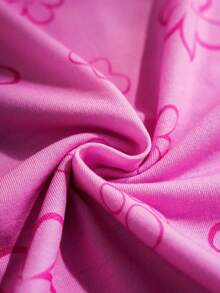 TOM & JERRY X SHEIN Áo thun ngắn tay cổ tròn họa tiết hoạt hình dành cho bé gái, kiểu dáng thường ngày, thích hợp mặc mùa hè. - Hồng - Xem 5