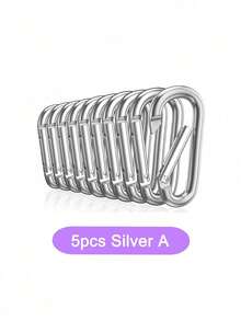 5/10/30/50个装登山扣钥匙圈散装弹簧钩钥匙链夹铝制D形环小登山扣，适用于背包旅行、露营、徒步旅行 - 彩色 - 查看 30