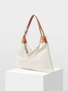 MOTF LADIES SHOULDER BAG, CASUAL VACATION HANDBAG. - Beige - View 2