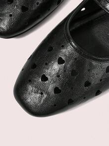 CUCCOO DOLLMOD Scarpe da donna nere, con design a doppia fibbia, scarpe piatte retrò e confortevoli per l'uso quotidiano - nero - Visualizzare 5