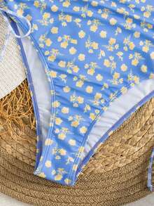 Swim Mod Women's One-Piece Swimsuit, Sexy Casual Vacation Minimalist Adjustable Strap One-Piece Swimwear, Spring/Summer - Multicolor - View 6