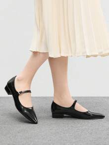 CUCCOO BIZCHIC Women's Pointed Toe Block Heel Black High Heels, Spring/Summer - Black - View 5