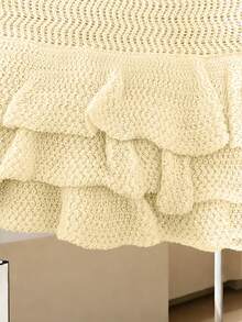 Franclia Đầm ngắn dệt kim không tay cổ tròn dáng suông dành cho nữ, màu be, thích hợp cho mùa xuân và mùa hè. - Vàng nhạt - Xem 4