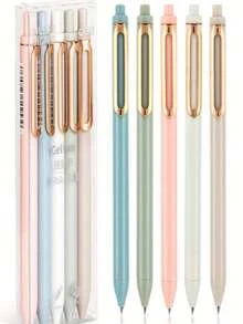5 Piezas Juego de Bolígrafos de Gel Retráctiles de 0.5mm, Agarre Cómodo y Tinta de Larga Duración, Bolígrafos Versátiles para Uso Diario, Papelería de Oficina y Regalos Perfectos de Graduación - Multicolor - Ver 9