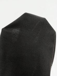 Coolane Women's Summer Concert Outfit Rave Outfit Festival Going Out Renaissance Fair Club Outfits Sexy Y2K Rib Knit White Notched Collar Truncated T-Shirt Tees - Black - View 7