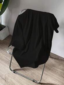 Manfinity Hypemode Men's Letter Print Casual Round Neck Short Sleeve T-Shirt, Summer - Black - View 2