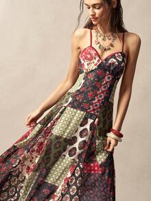 Bohemela Women's Long Strap Dress, Suitable For Spring/Summer Vacation - Multicolor - View 3