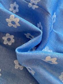 Vintaside Kids 女宝宝可爱休闲夏季蓝白条纹蝴蝶结吊带连体衣 - 藍色 - 查看 8