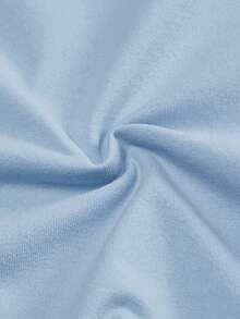 Manfinity Joysei Light Blue Dolphin Slogan Embossed T-Shirt, Standard Fit Men's Crew Neck Tee ( Fabric) - Baby Blue - View 4