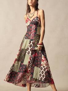 Bohemela Women's Long Strap Dress, Suitable For Spring/Summer Vacation - Multicolor - View 7